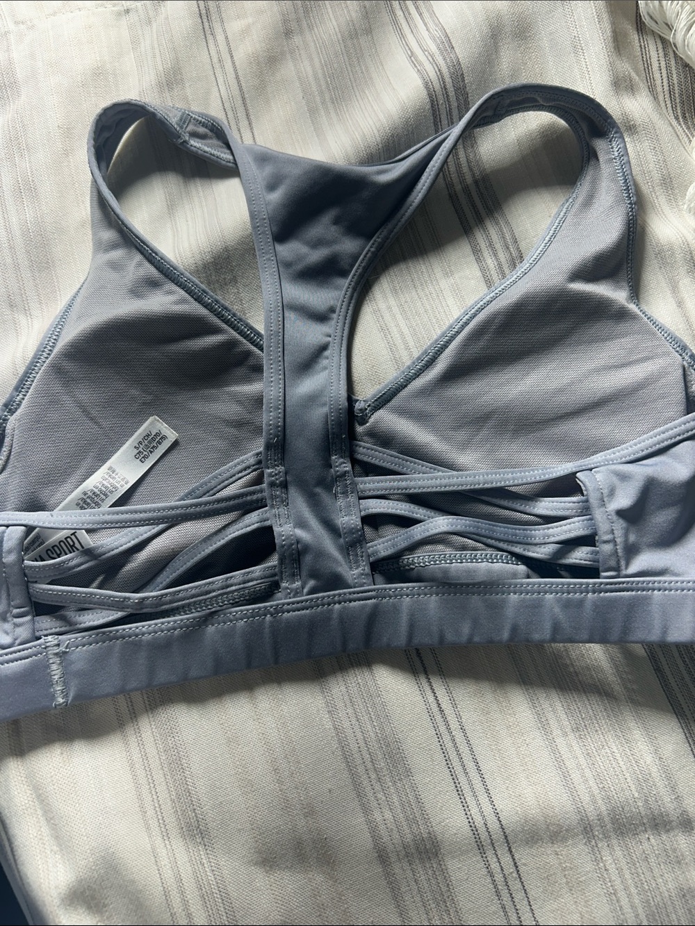 Victoria's Secret Light Blue Strappy Racerback Sports Bra